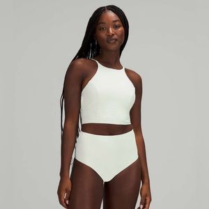 Lululemon Seersucker High-Neck Long-Line Swim Top
